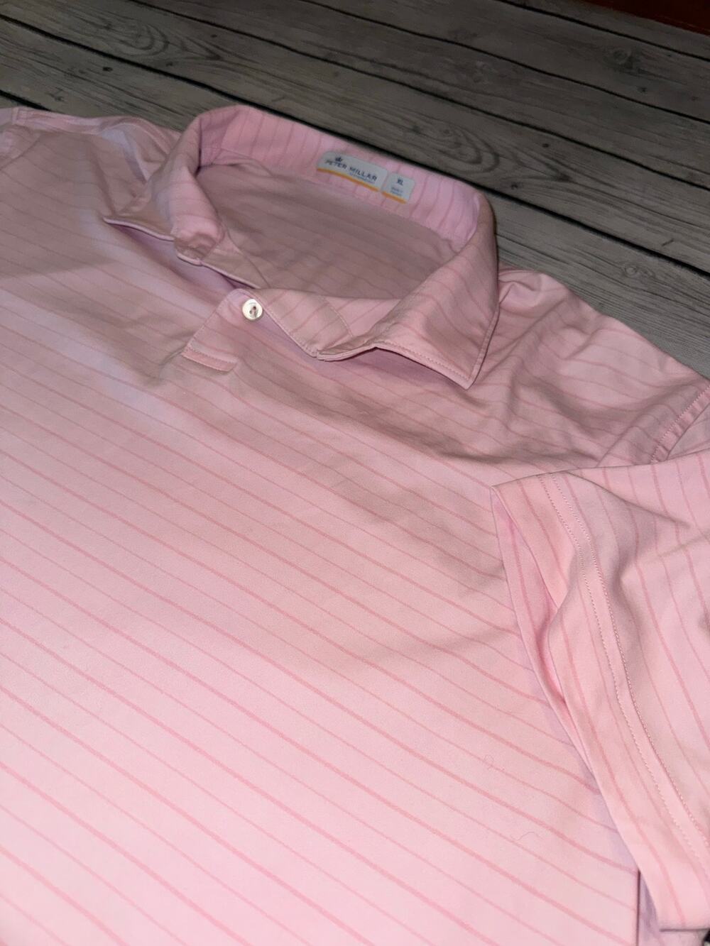 Peter Millar XL Pink Polo Shirt Golf Outdoor Performance Casual